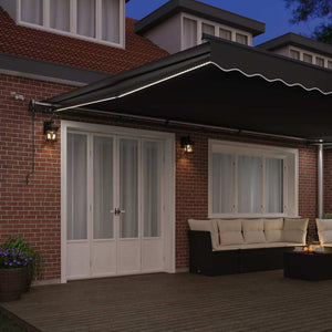 vidaXL Awning Frame Anthracite 600 x 350 cm Aluminium