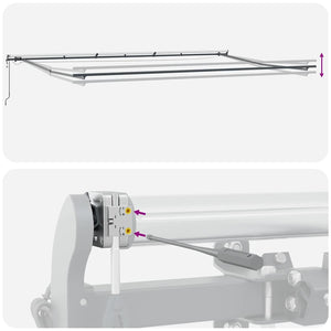 vidaXL Awning Frame Anthracite 600 x 350 cm Aluminium