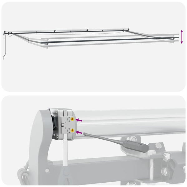 vidaXL Awning Frame Anthracite 600 x 350 cm Aluminium