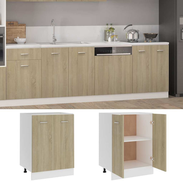 vidaXL Base Cabinet Lyon Sonoma Oak 60x46x81.5 cm Engineered Wood