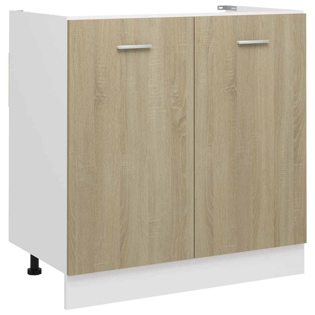 vidaXL Sink Cabinet Sonoma Oak 80x46x81.5 cm Engineered Wood