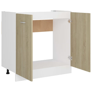 vidaXL Sink Cabinet Sonoma Oak 80x46x81.5 cm Engineered Wood