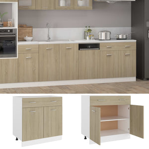 vidaXL Drawer Base Cabinet Sonoma Oak 80x46x81.5 cm Engineered Wood