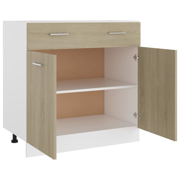 vidaXL Drawer Base Cabinet Sonoma Oak 80x46x81.5 cm Engineered Wood