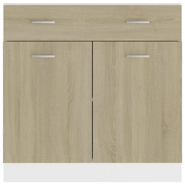 vidaXL Drawer Base Cabinet Sonoma Oak 80x46x81.5 cm Engineered Wood