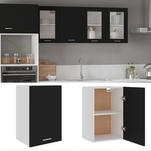 vidaXL Wall Cabinet Lyon Black 39.5x31x60 cm Engineered Wood