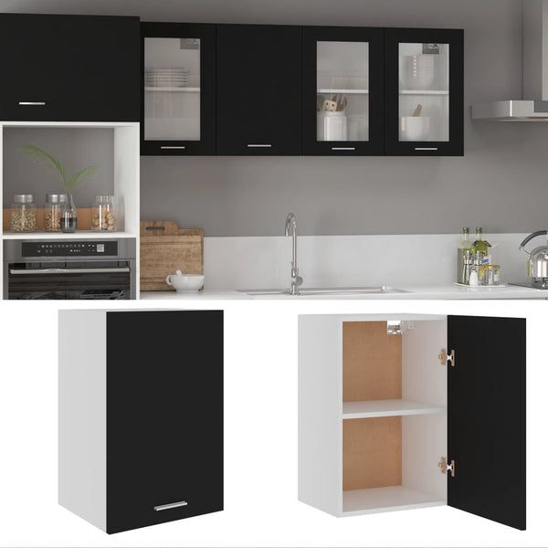 vidaXL Wall Cabinet Lyon Black 39.5x31x60 cm Engineered Wood