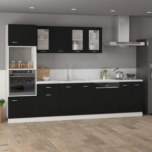 vidaXL Wall Cabinet Lyon Black 39.5x31x60 cm Engineered Wood