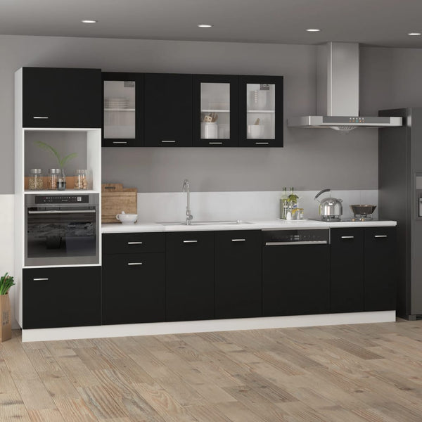 vidaXL Wall Cabinet Lyon Black 39.5x31x60 cm Engineered Wood