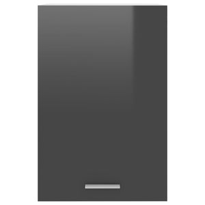 vidaXL Wall Cabinet High Gloss Grey 39.5x31x60 cm Engineered Wood
