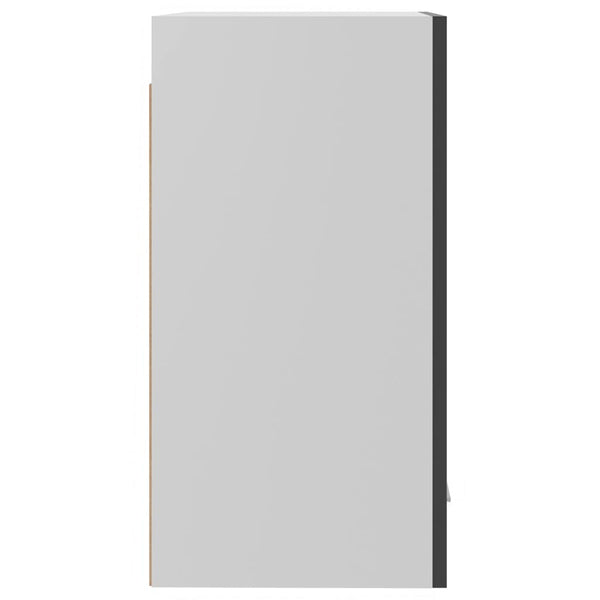vidaXL Wall Cabinet High Gloss Grey 39.5x31x60 cm Engineered Wood