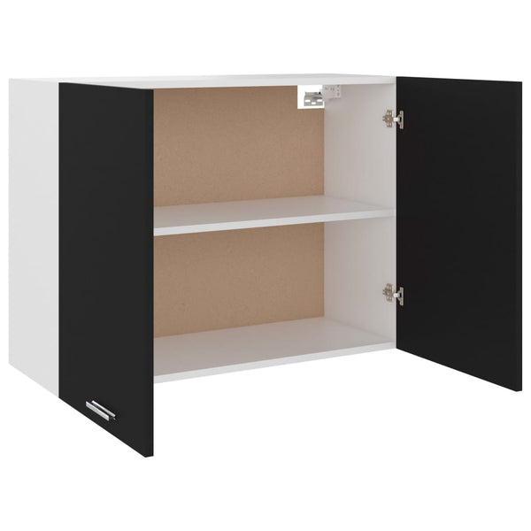 vidaXL Wall Cabinet Lyon Black 80x31x60 cm Engineered Wood
