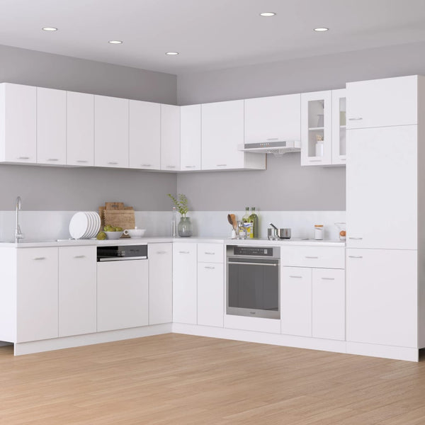 vidaXL Corner Base Cabinet Lyon White 75.5x75.5x81.5 cm Engineered Wood