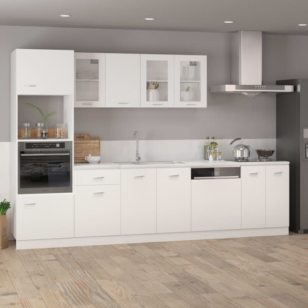 vidaXL Dishwasher Front Panel Lyon White 59.5x3x67 cm Engineered Wood