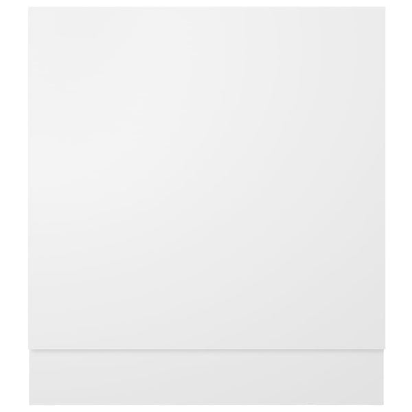 vidaXL Dishwasher Front Panel Lyon White 59.5x3x67 cm Engineered Wood