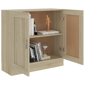 vidaXL Bookcase Sonoma Oak 82.5x30.5x80 cm Engineered Wood