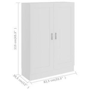 Weißer Bücherschrank Holzwerkstoff 82,5 cm