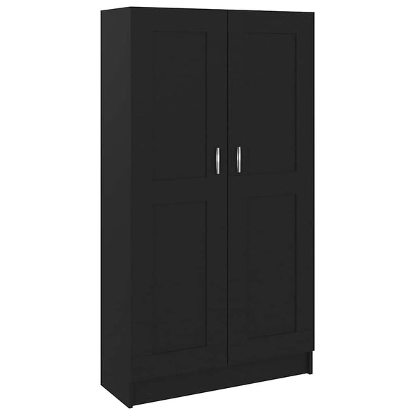 Schwarzes Bücherregal, 150 cm hoch