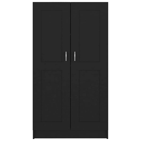 Schwarzes Bücherregal, 150 cm hoch