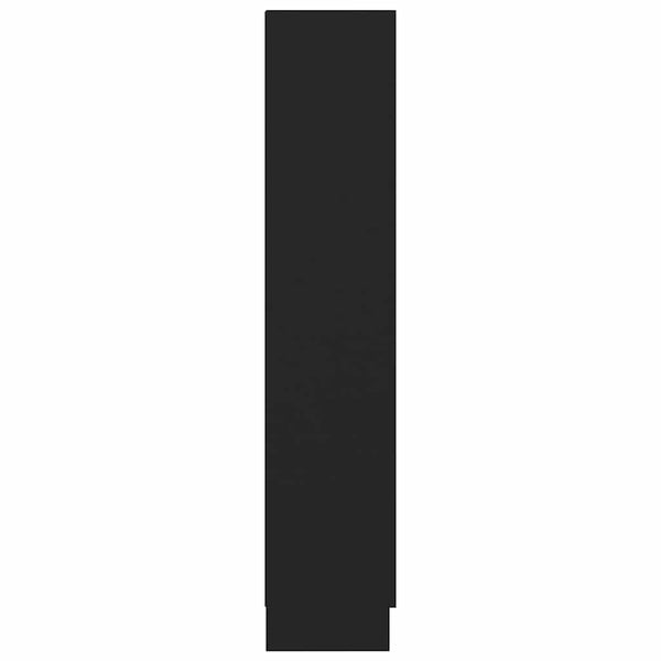Schwarzes Bücherregal, 150 cm hoch