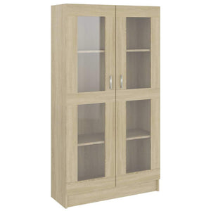 Sonoma Eiche Vitrinenschrank 82,5x30,5x150cm