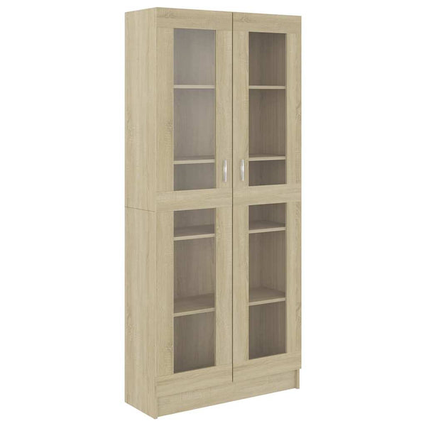 Sonoma Eiche Vitrinenschrank, 185 cm hoch