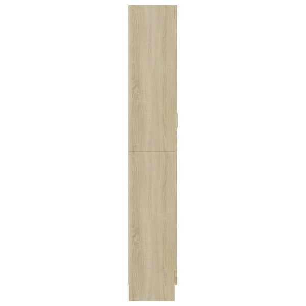 Sonoma Eiche Vitrinenschrank, 185 cm hoch