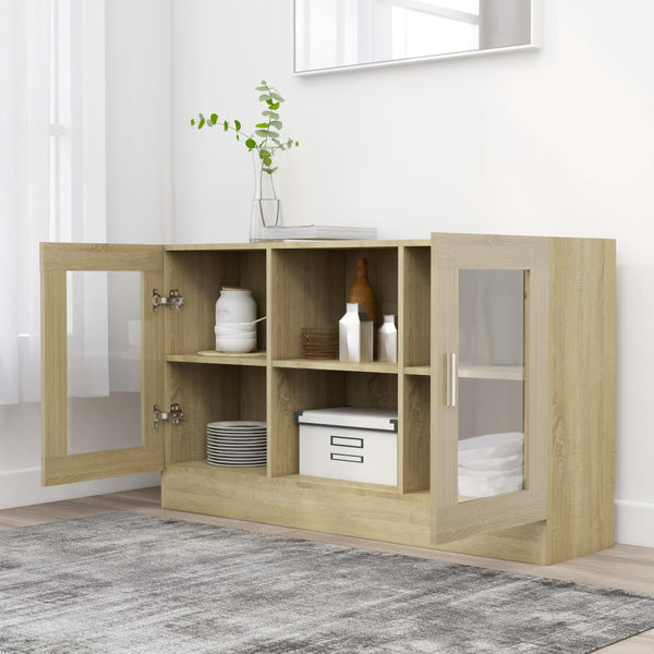 Vitrinenschrank Sonoma Eiche 120 cm