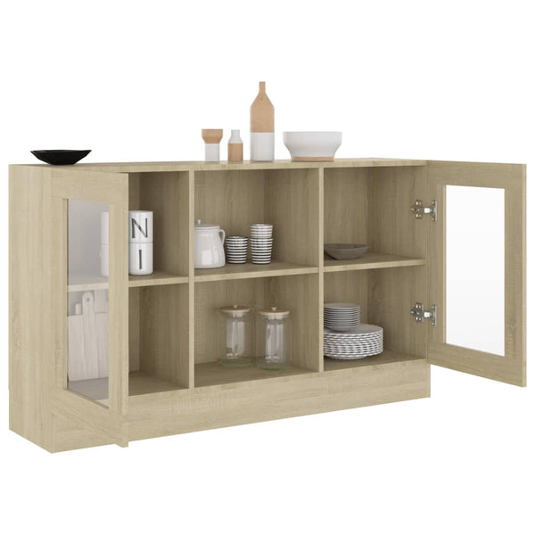 Vitrinenschrank Sonoma Eiche 120 cm