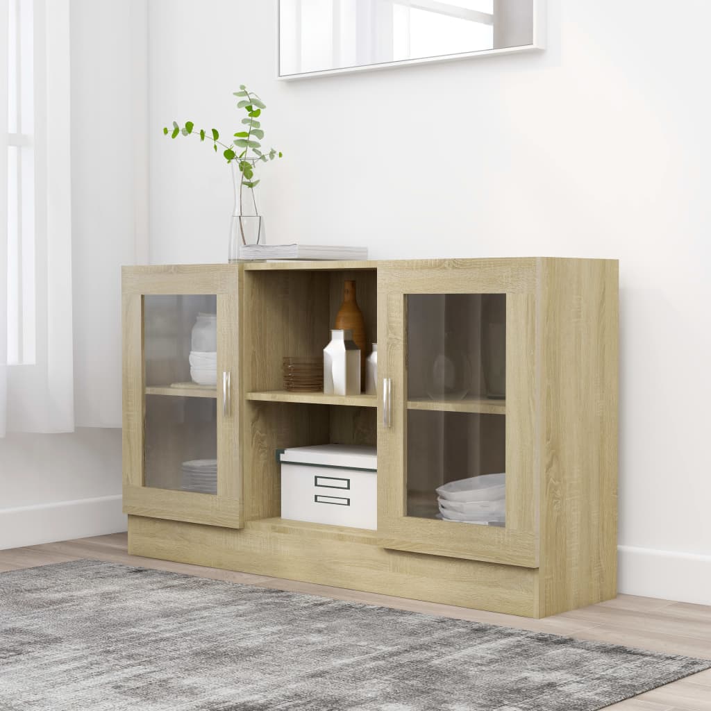 Vitrinenschrank Sonoma Eiche 120 cm