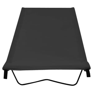 vidaXL Camping Beds 2 pcs. 180x60x19 cm Oxford Fabric Steel Black