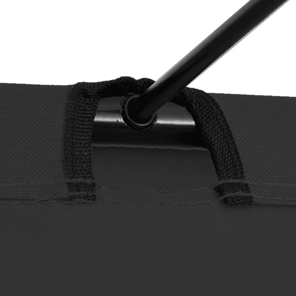 vidaXL Camping Beds 2 pcs. 180x60x19 cm Oxford Fabric Steel Black