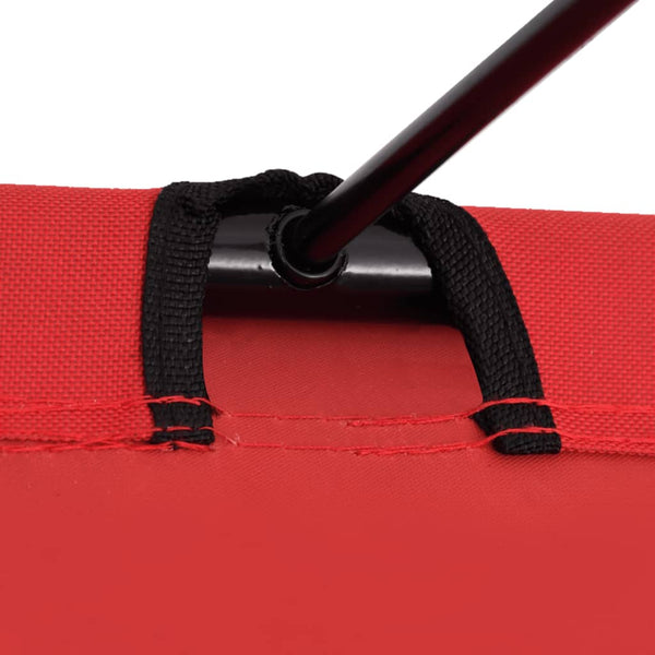 vidaXL Camping Beds 2 pcs. 180x60x19 cm Oxford Fabric and Steel Red