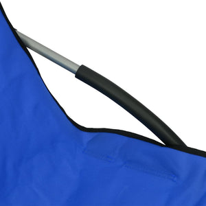 vidaXL Foldable Beach Chairs 2 pcs Blue Fabric