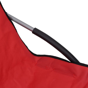 vidaXL Foldable Beach Chairs 2 pcs Red Fabric