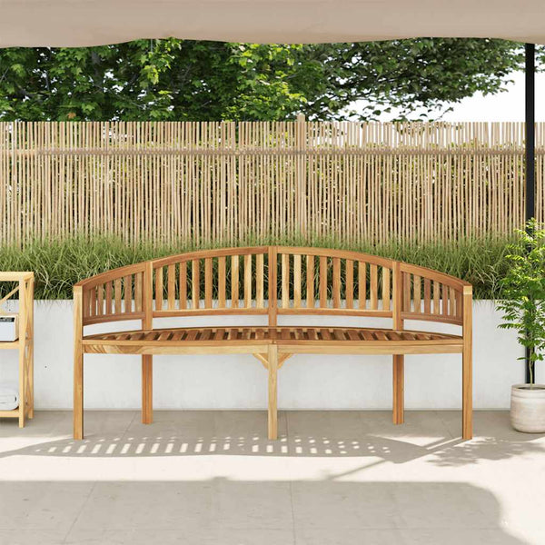 vidaXL Banana Bench 180 cm Solid Teak Wood
