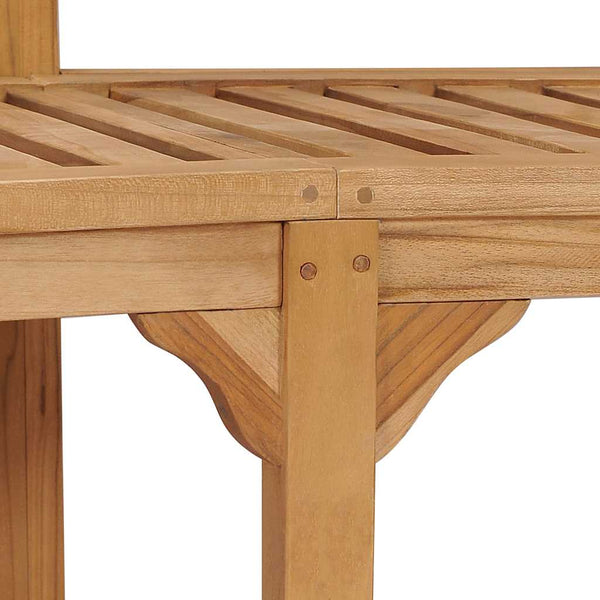 vidaXL Banana Bench 180 cm Solid Teak Wood