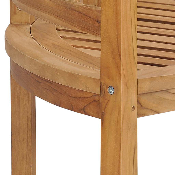 vidaXL Banana Bench 180 cm Solid Teak Wood