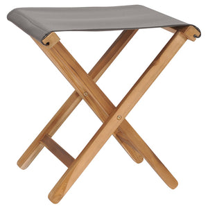 vidaXL Folding Chairs 2 pcs. Solid Teak Wood and Fabric Dark Grey