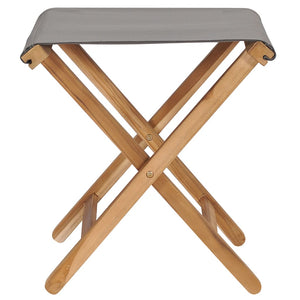vidaXL Folding Chairs 2 pcs. Solid Teak Wood and Fabric Dark Grey