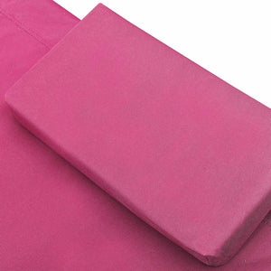 vidaXL Sun Lounger with Canopy and Cushion Pink
