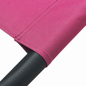 vidaXL Sun Lounger with Canopy and Cushion Pink