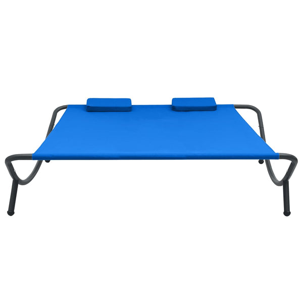 vidaXL Sun Lounger Fabric Blue