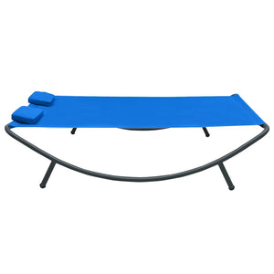 vidaXL Sun Lounger Fabric Blue
