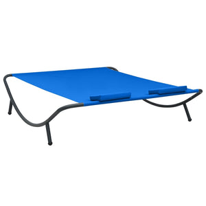 vidaXL Sun Lounger Fabric Blue