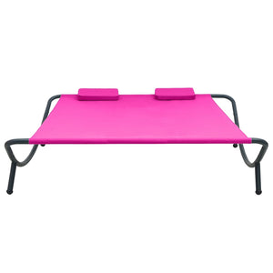 vidaXL Sun Lounger Fabric Pink
