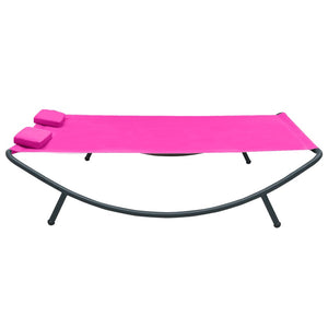 vidaXL Sun Lounger Fabric Pink