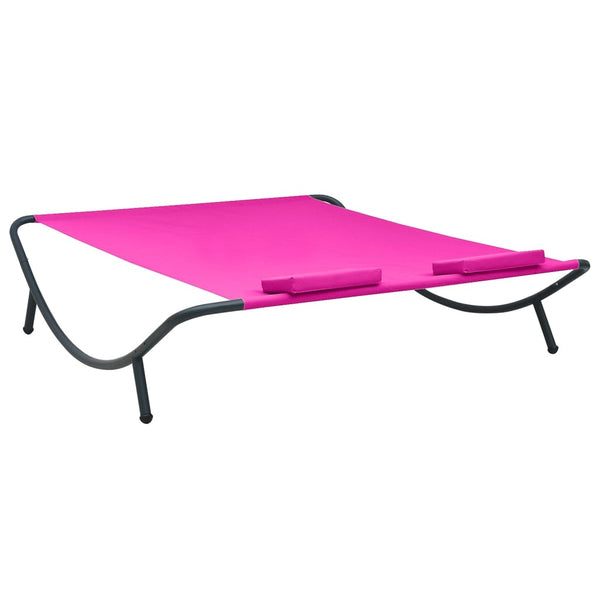 vidaXL Sun Lounger Fabric Pink