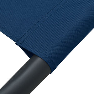vidaXL Sun Lounger with Canopy & Cushion Blue
