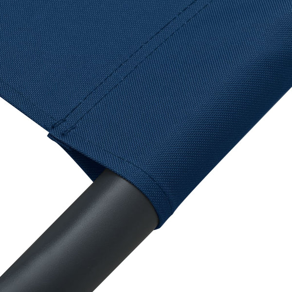 vidaXL Sun Lounger with Canopy & Cushion Blue